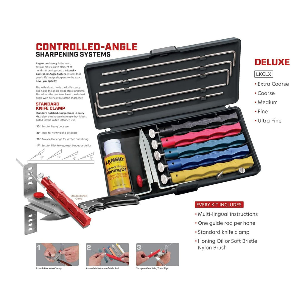 Lansky Deluxe 5-Stone Ceramic Knife Sharpening System