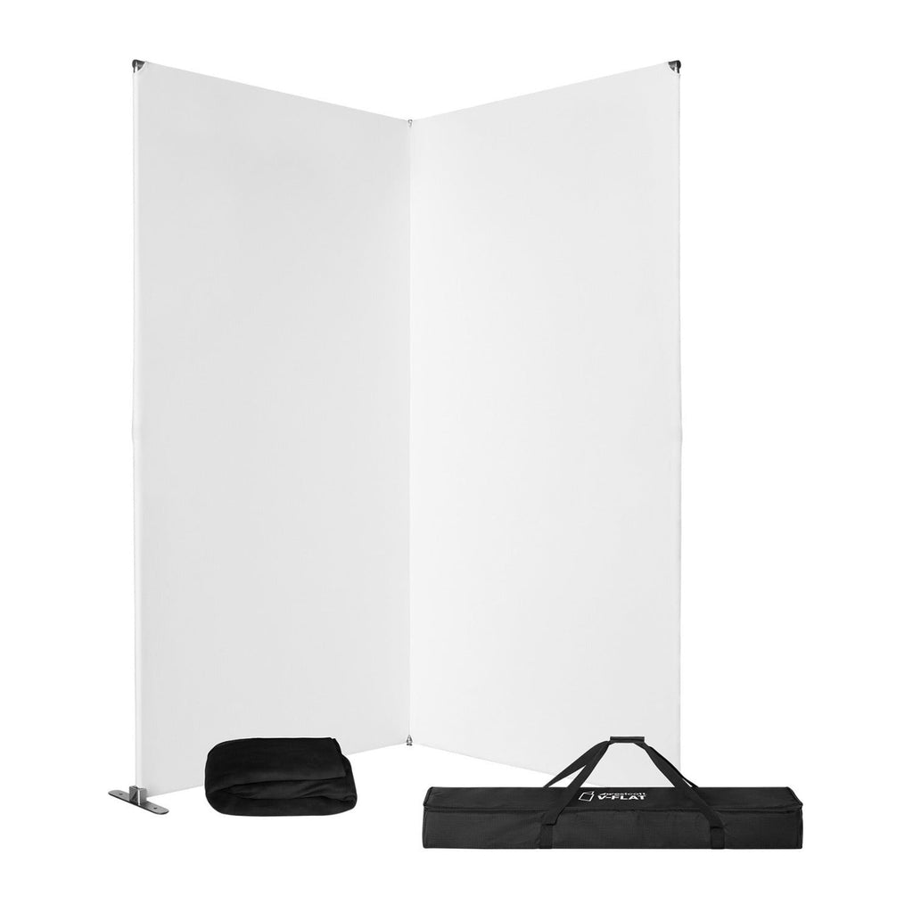 Westcott V-Flat with Dual-Sided Reflective Panels Collapsible Frame and Carry Case (White and Black)