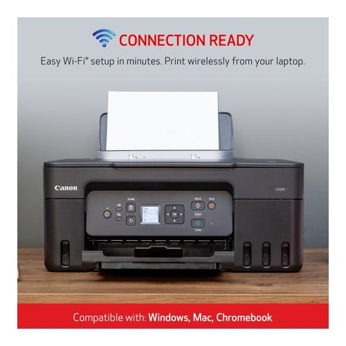 Canon PIXMA G3270 MegaTank All-in-One Wireless Color Printer with Integrated Ink Tanks (Black)