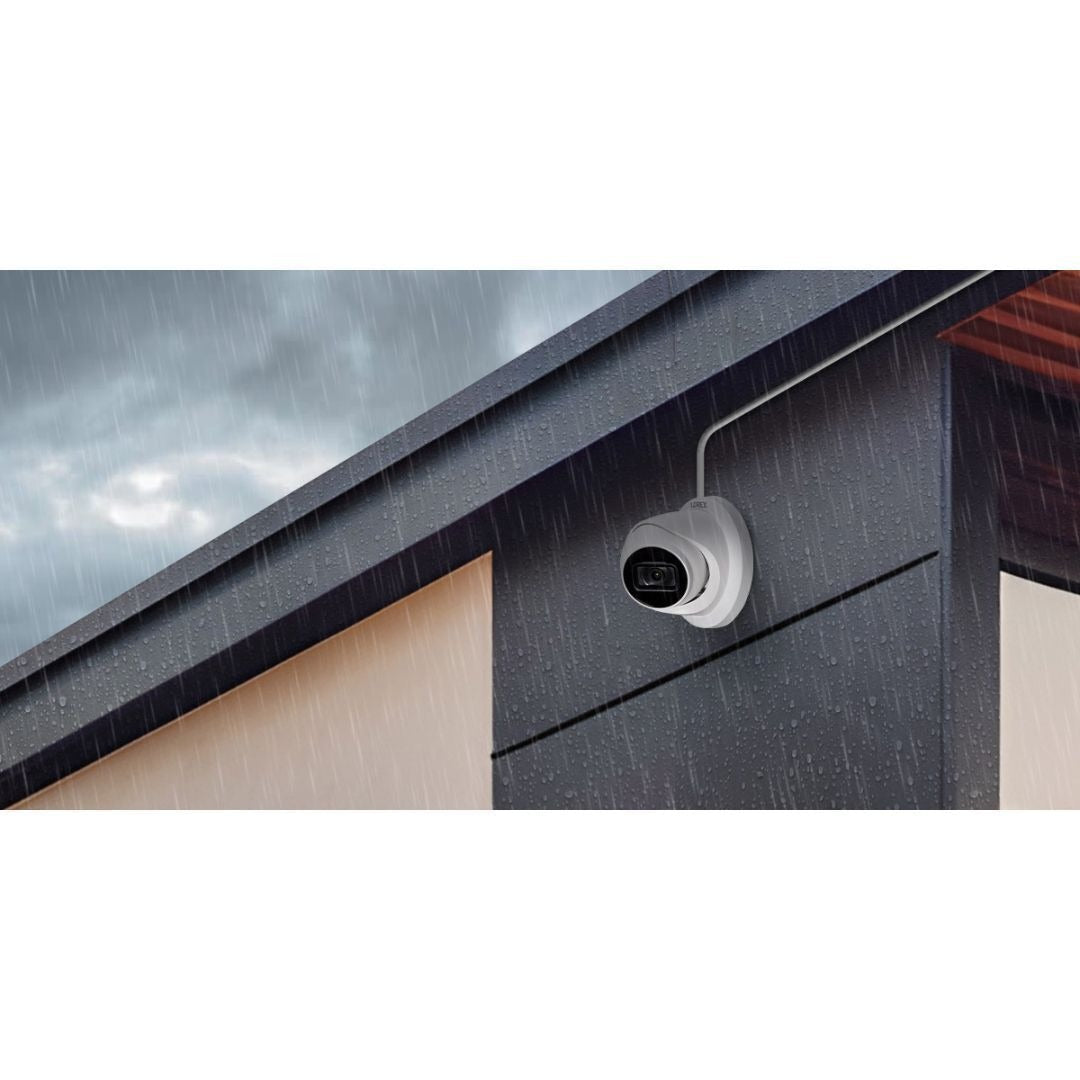Lorex 4K 16-Camera Capable (Wired or Fusion Wi-Fi) 4TB Wired NVR with 8 IP Dome Cameras (White)