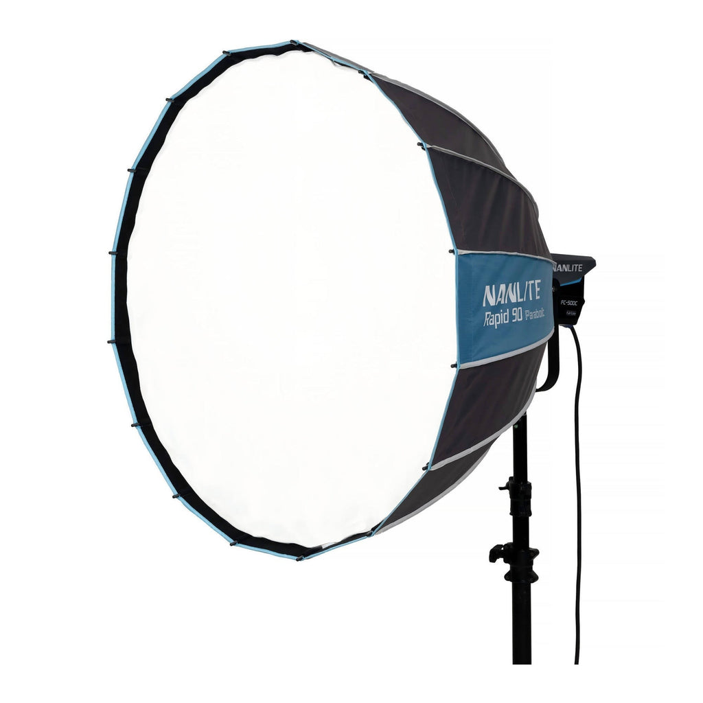 Nanlite FS-300 Daylight AC LED Monolight with Rapid 90 Parabolic Softbox Bundle