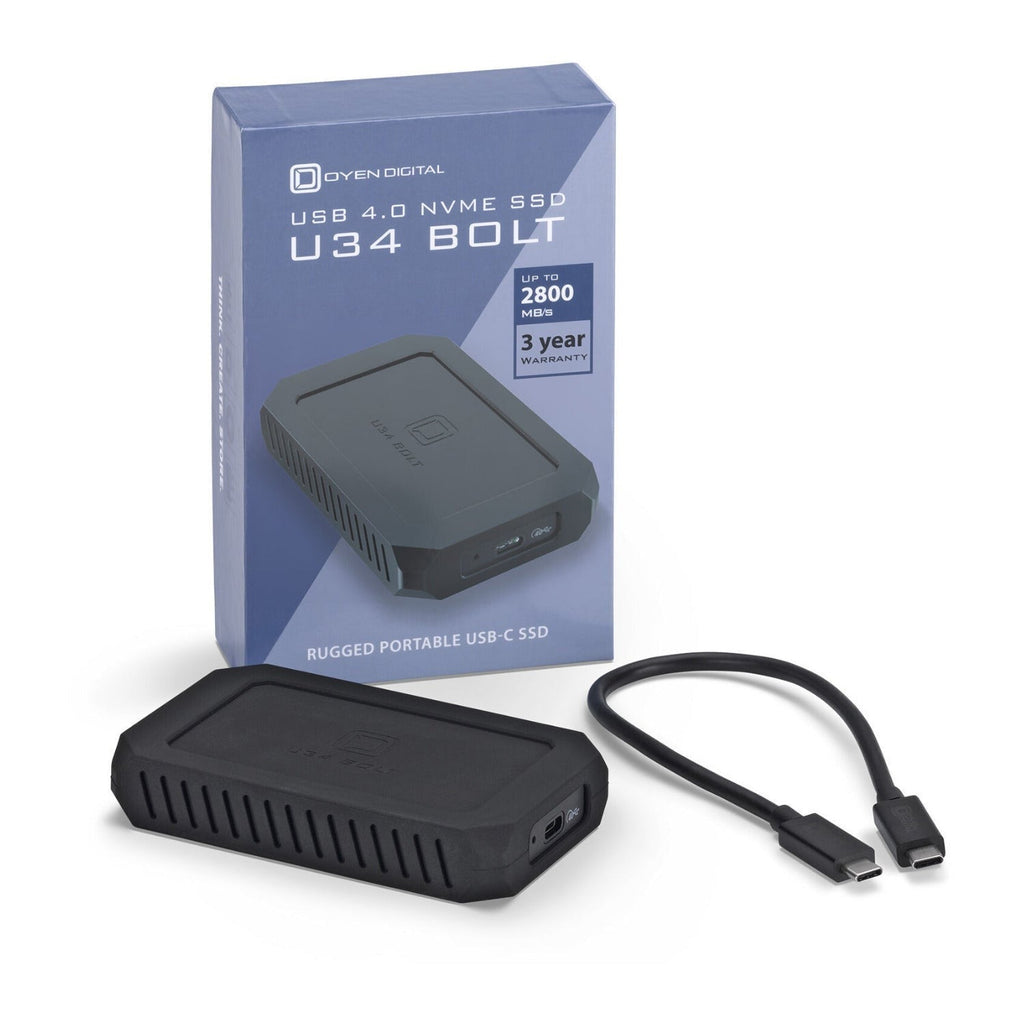 Oyen Digital 2TB U34 Bolt USB4 / Thunderbolt 4 External SSD