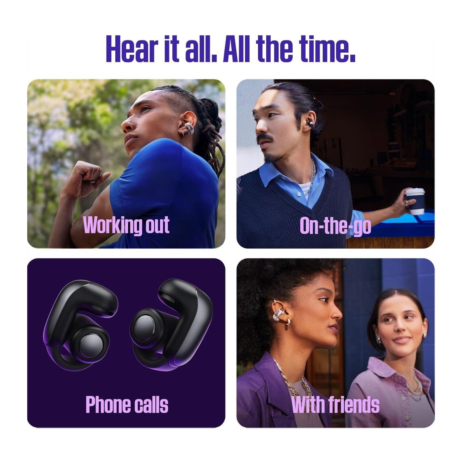 Bose Ultra Open True Wireless Earbuds (Black)