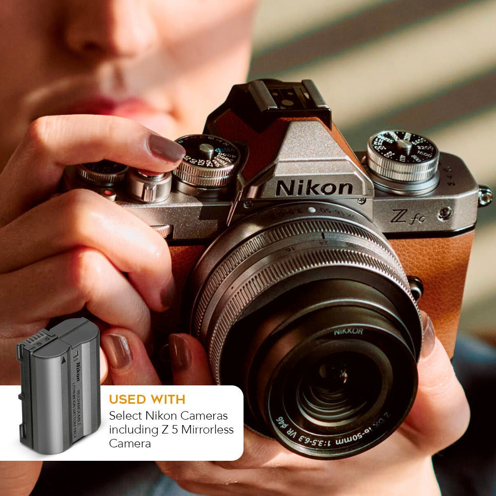 Nikon EN-EL15c Rechargeable Li-ion Battery (2-Pack) with USB-C Charger for EN-EL15 Battery Bundle
