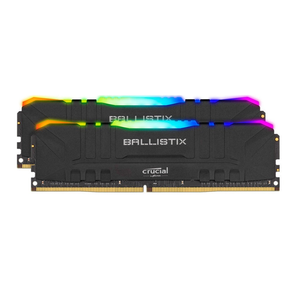 Crucial Ballistix 16GB DDR4-3600 UDIMM RAM RGB Memory Kit (2x8GB, Black)