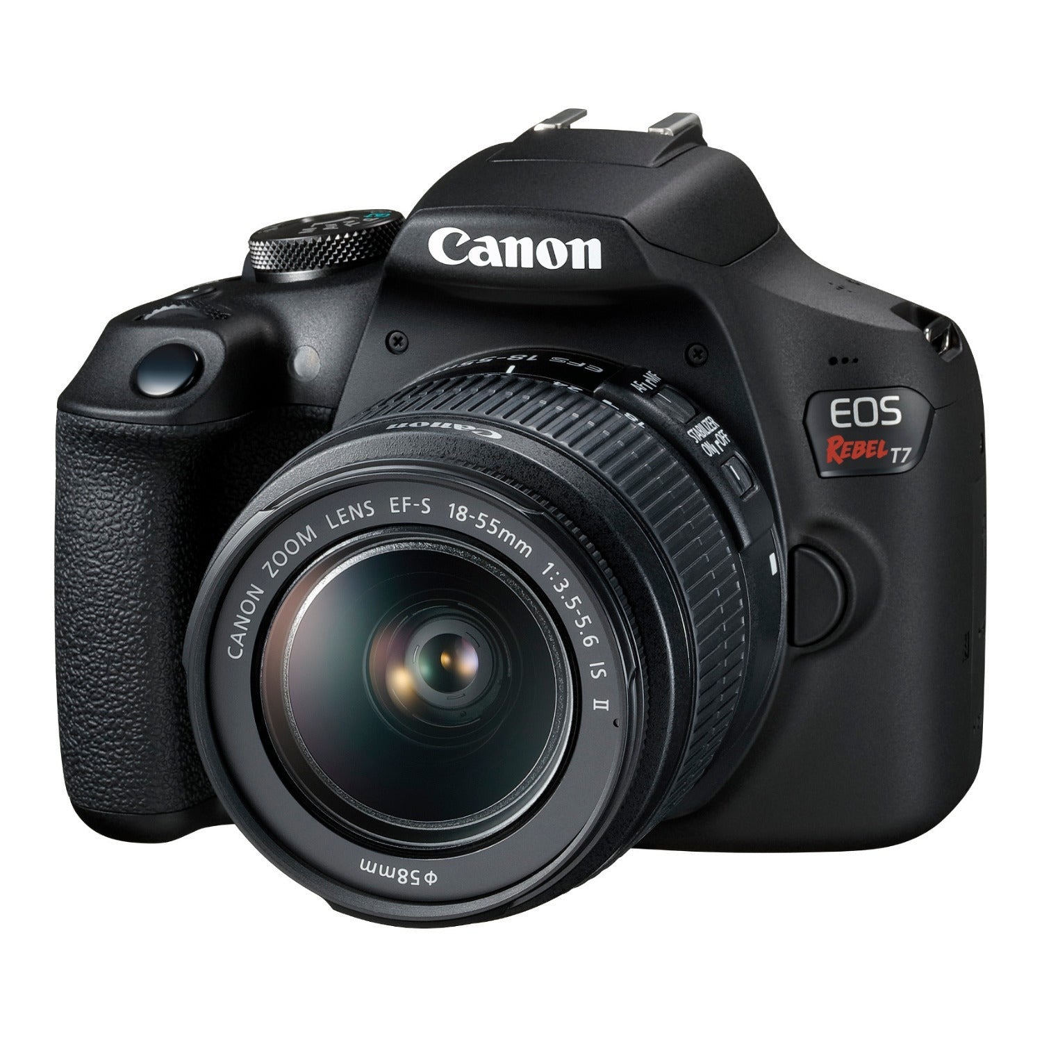 Canon EOS Rebel T7 DSLR Camera and EF-S 18-55mm IS II Lens Bundle (3 Items)