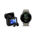 Garmin Venu 4 45mm GPS Smartwatch (Silver/Gray) Bundle with Wireless Earbuds