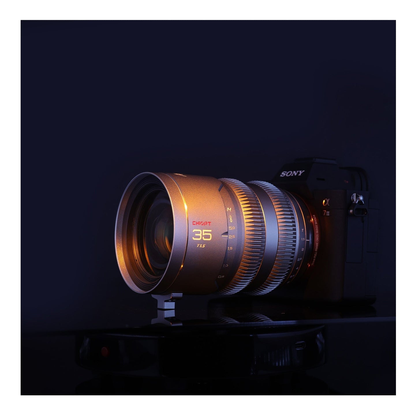 CHIOPT AURA 35mm T1.5 Cinema Lens (Canon RF) Full-Frame with Superfast Aperture and Low Distortion