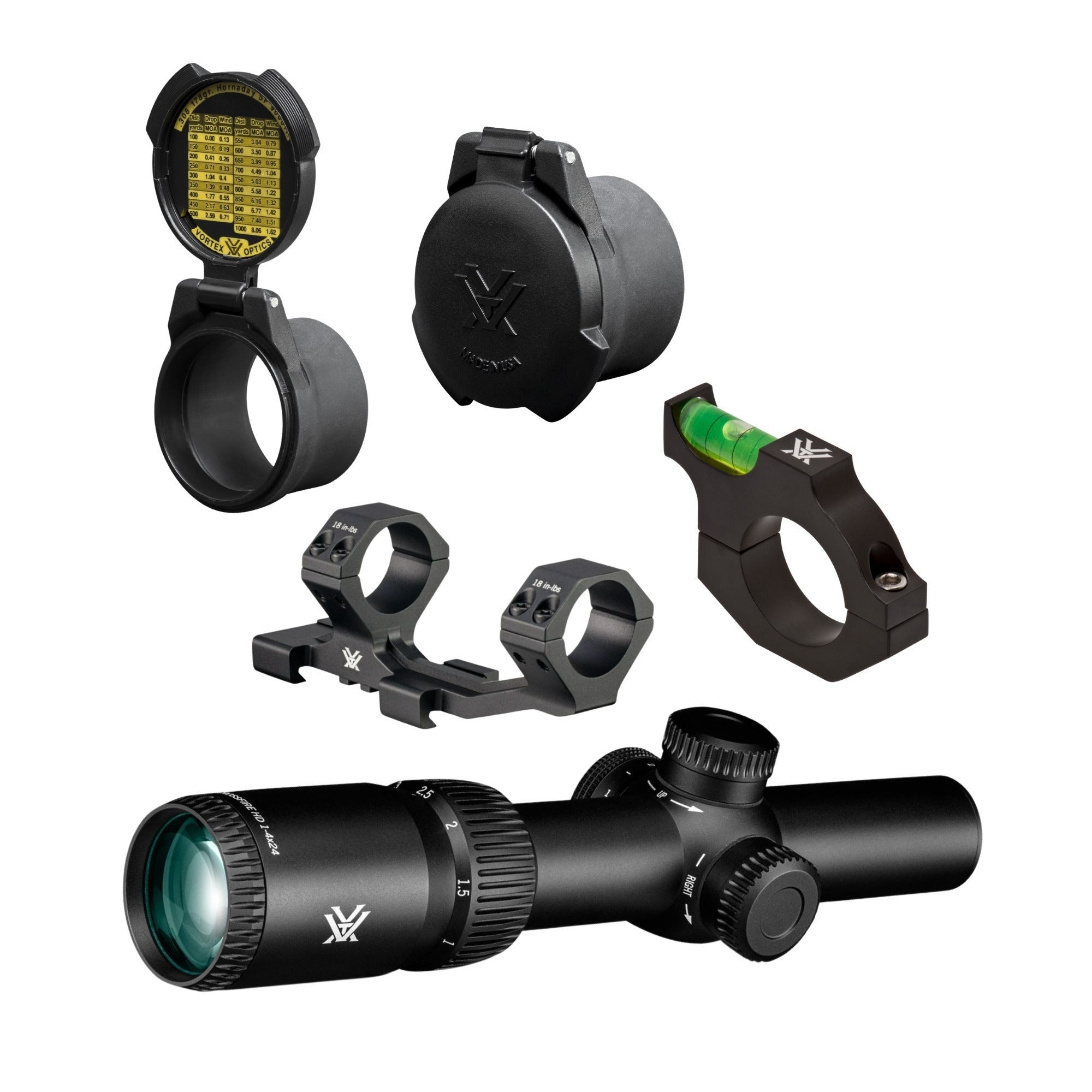 Vortex Optics Crossfire HD 1-4x24 SFP Illuminated Dead-Hold 2A BDC MOA Bundle