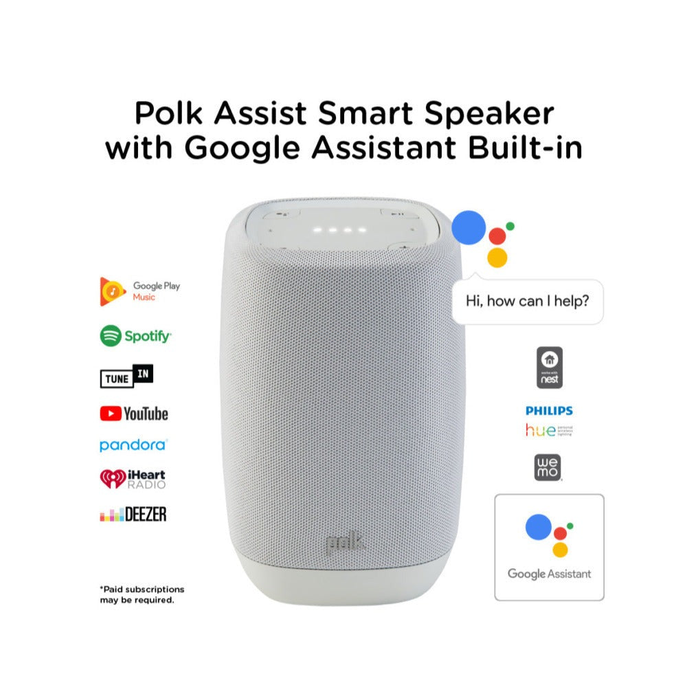 Polk Audio Assist Smart Bluetooth Speaker (Cool Gray)