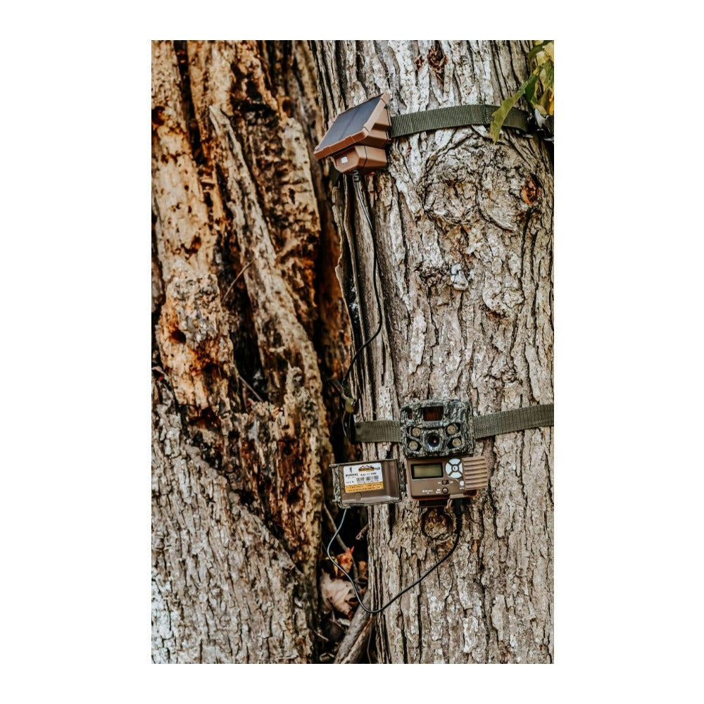 Browning Trail Cameras Universal Solar Camera Power Pack with Rechargeable Battery and Charge Meter