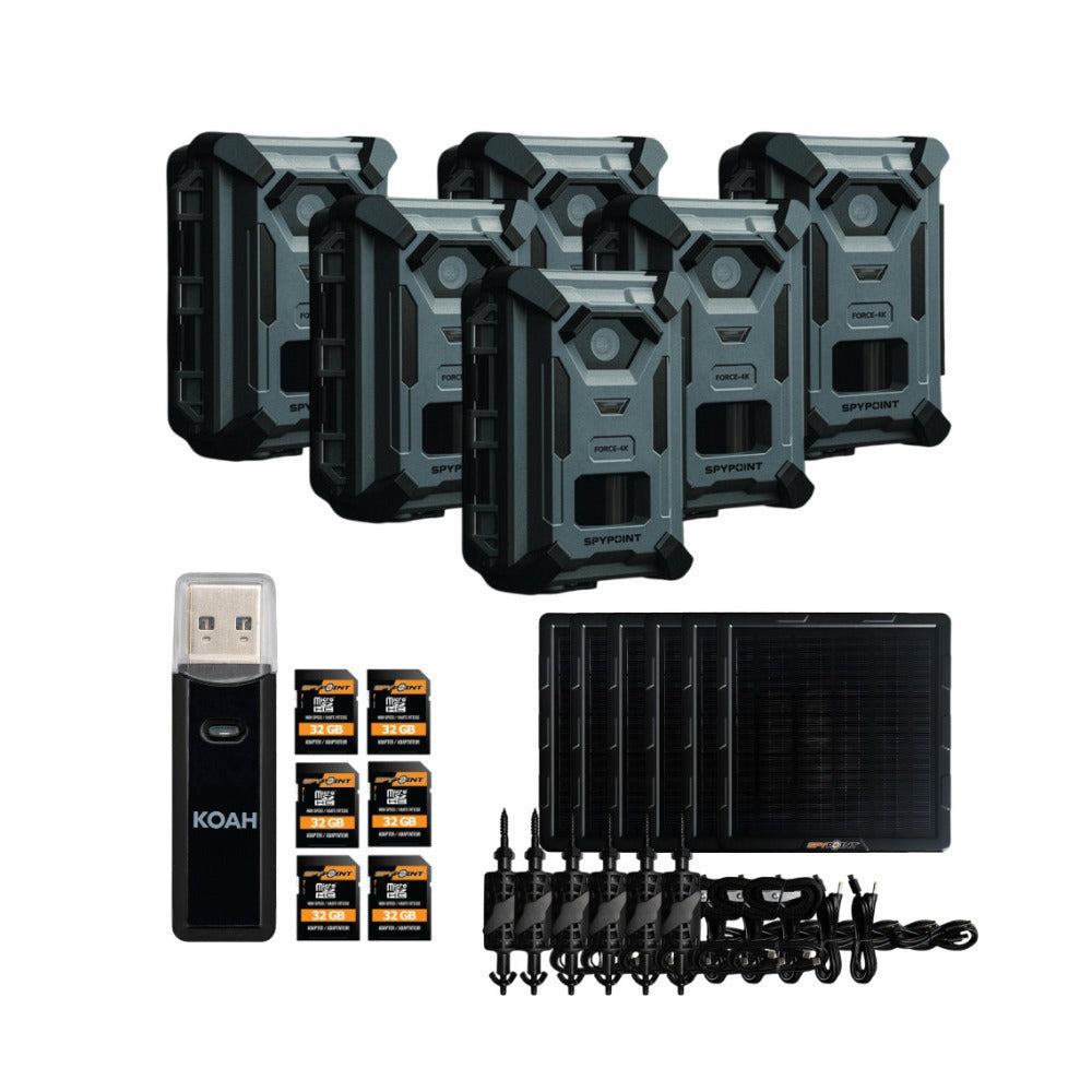 Spypoint FORCE-4K Trail Camera with 40MP, 4K Resolution and Accessories Bundle