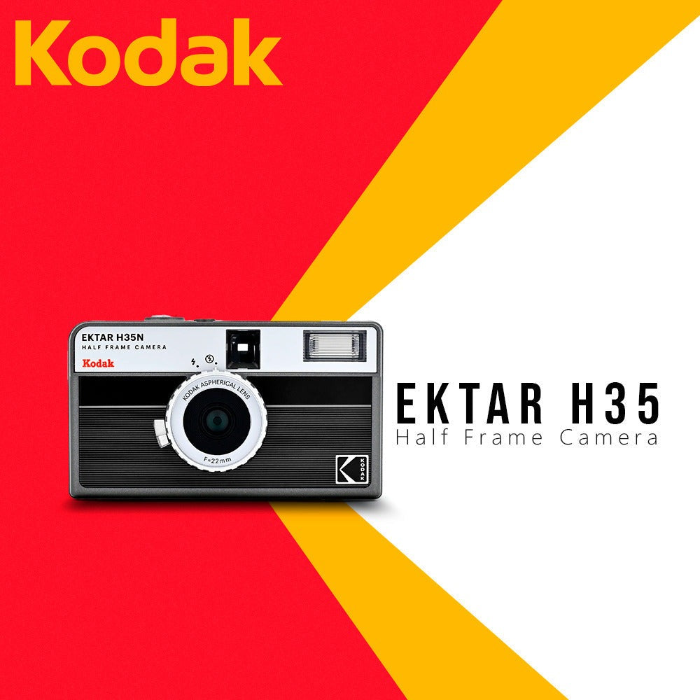 Kodak Ektar H35N 35mm Half Frame Film Camera with Star Filter and Tripod Support (Striped Black)