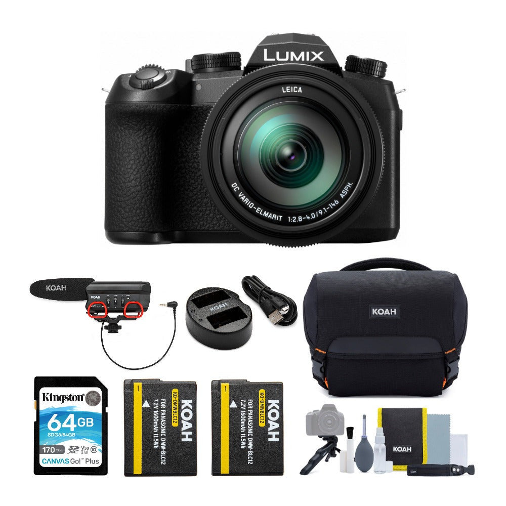 Panasonic LUMIX FZ1000 II 16x 25-400mm Digital Camera with Gadget Bag and Accessory Bundle