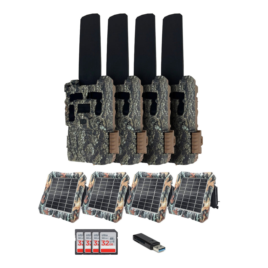 Browning Defender Wireless Pro Scout Max Trail Camera (4 Pack) with Accessories
