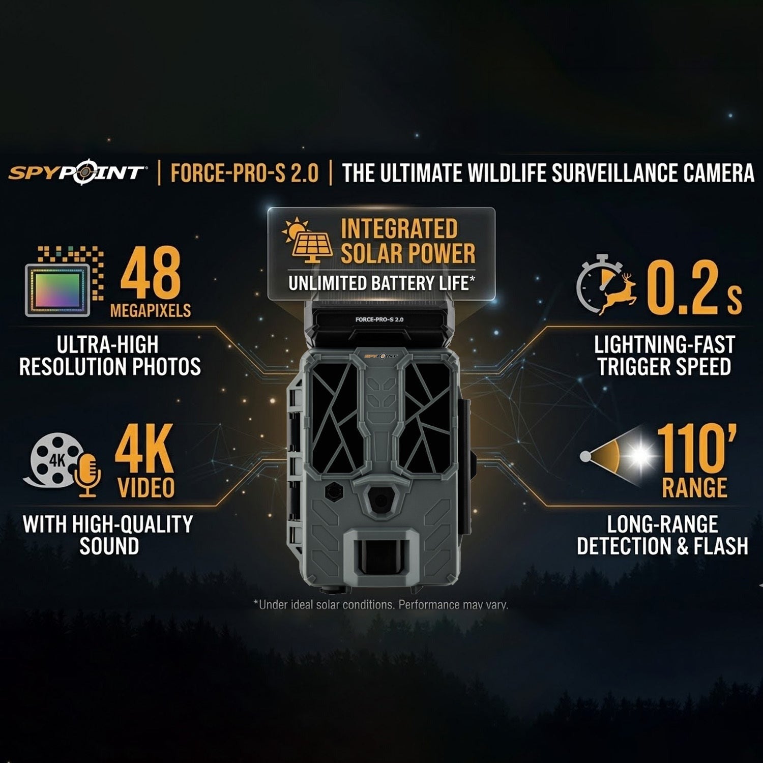 Spypoint FORCE-PRO-S 2.0 Trail Camera (6-Pack) Bundle with Accessories
