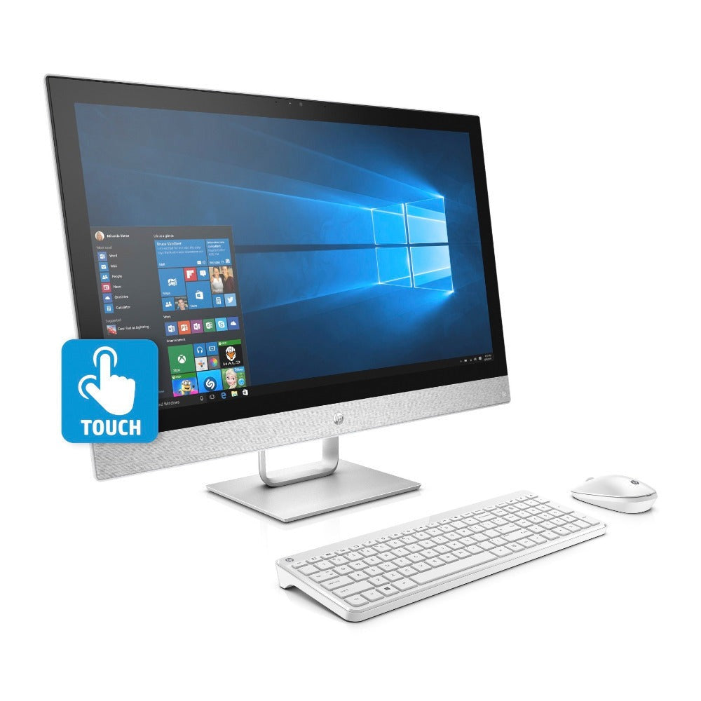 HP Pavilion 27-R119 27" FHD Touch All-in-One PC, Intel Core i5-8400T, 12GB RAM, 1TB HDD + 16GB Intel Optane (Certified Refurbished)