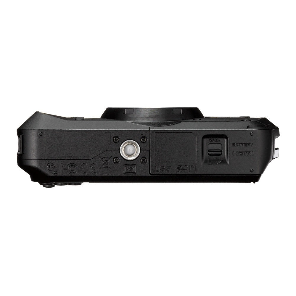 Ricoh WG-6 Digital Camera (Black) with 1 TB Portable Hard Drive, Gadget Bag with Accessory Kit