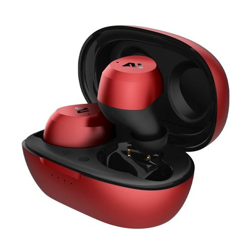 Ausounds True Wireless Hybrid Active Noise Cancelling Earbuds (Red)
