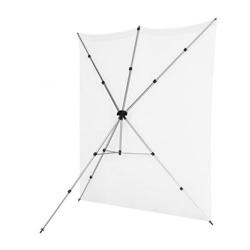 Westcott X-Drop Pro Wrinkle-Resistant Backdrop Kit High Key White (8x8) Feet