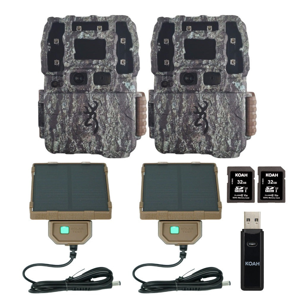 Browning Strike Force Pro 26MP Trail Camera (2 Pack) Bundle with Accessories