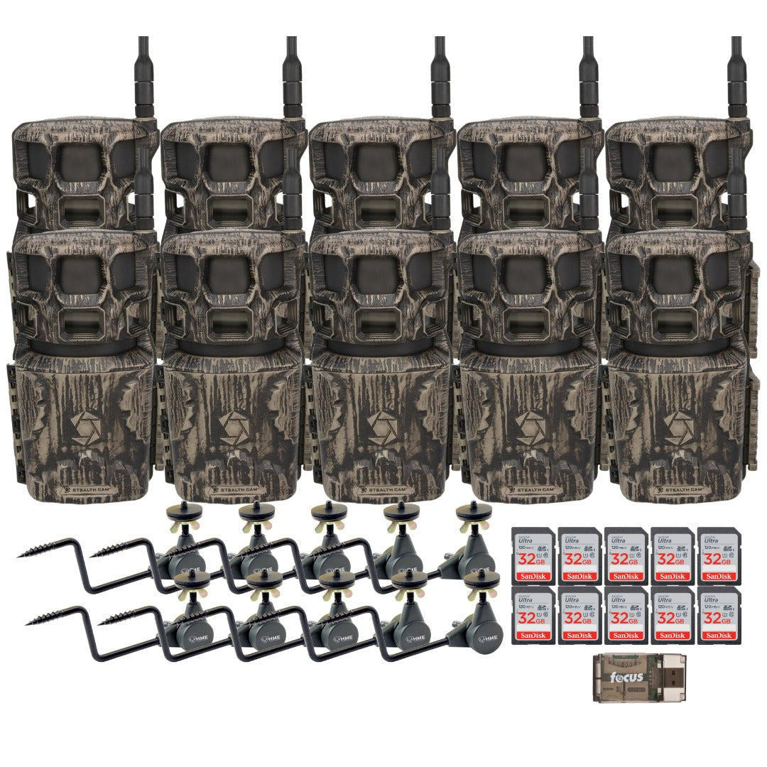 Stealth Cam Revolver Pro 2.0 40MP 360 Degree Brown Cellular Camera Bundle