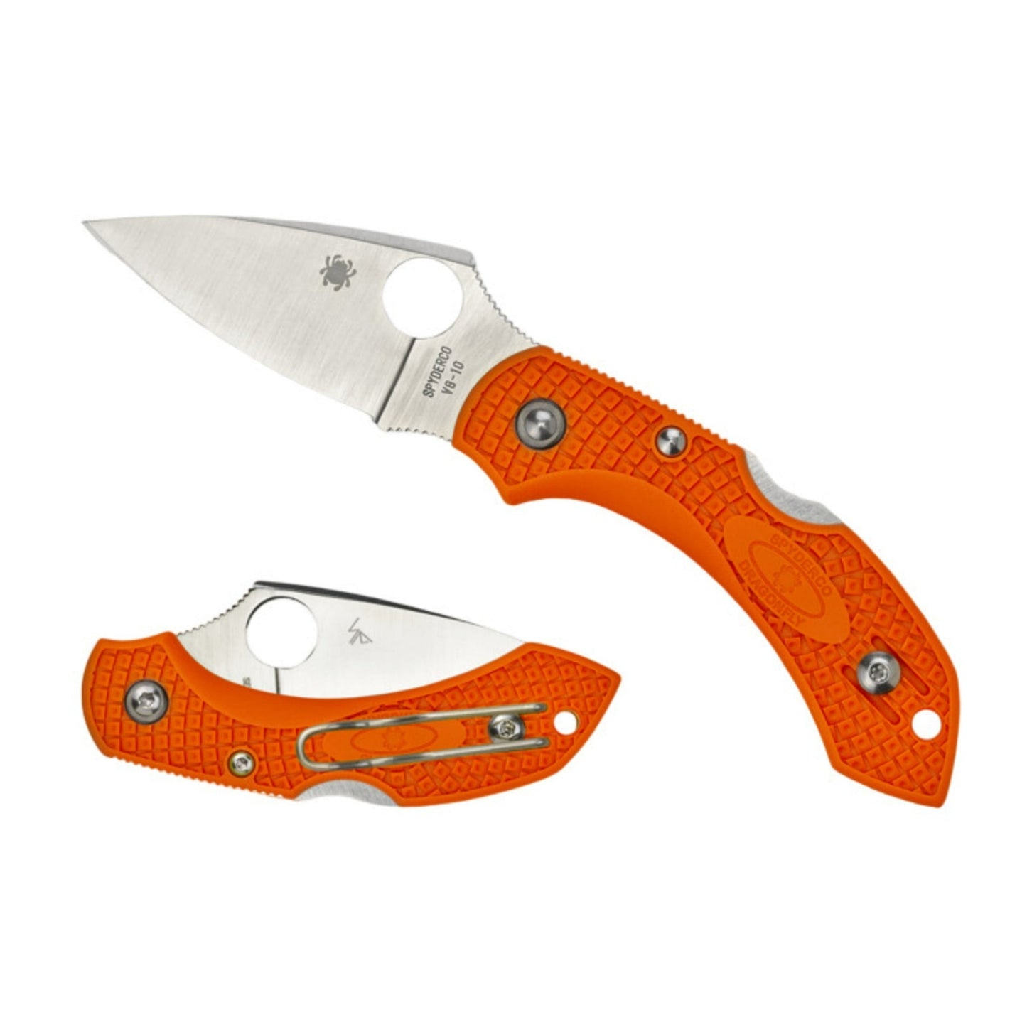 Spyderco Dragonfly 2 5.36-Inch Lightweight and Foldable PlainEdge Knife (Orange)