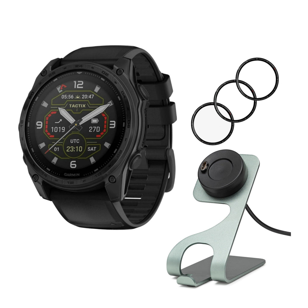 Garmin Tactix 8 51mm Solar Edition GPS Smartwatch (Black) w/ Accessories Bundle
