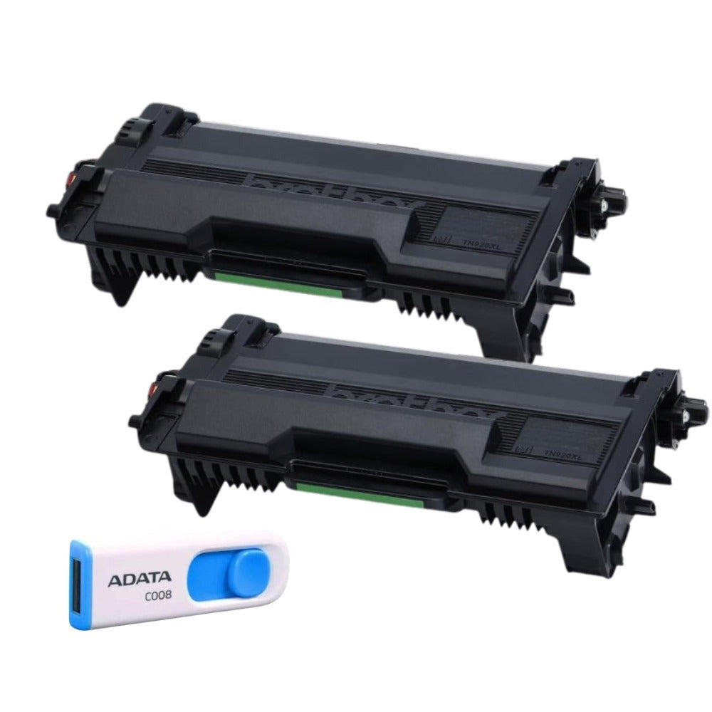 Brother Genuine TN920XL Black High-Yield Toner Cartridge (2-Pack) Bundle