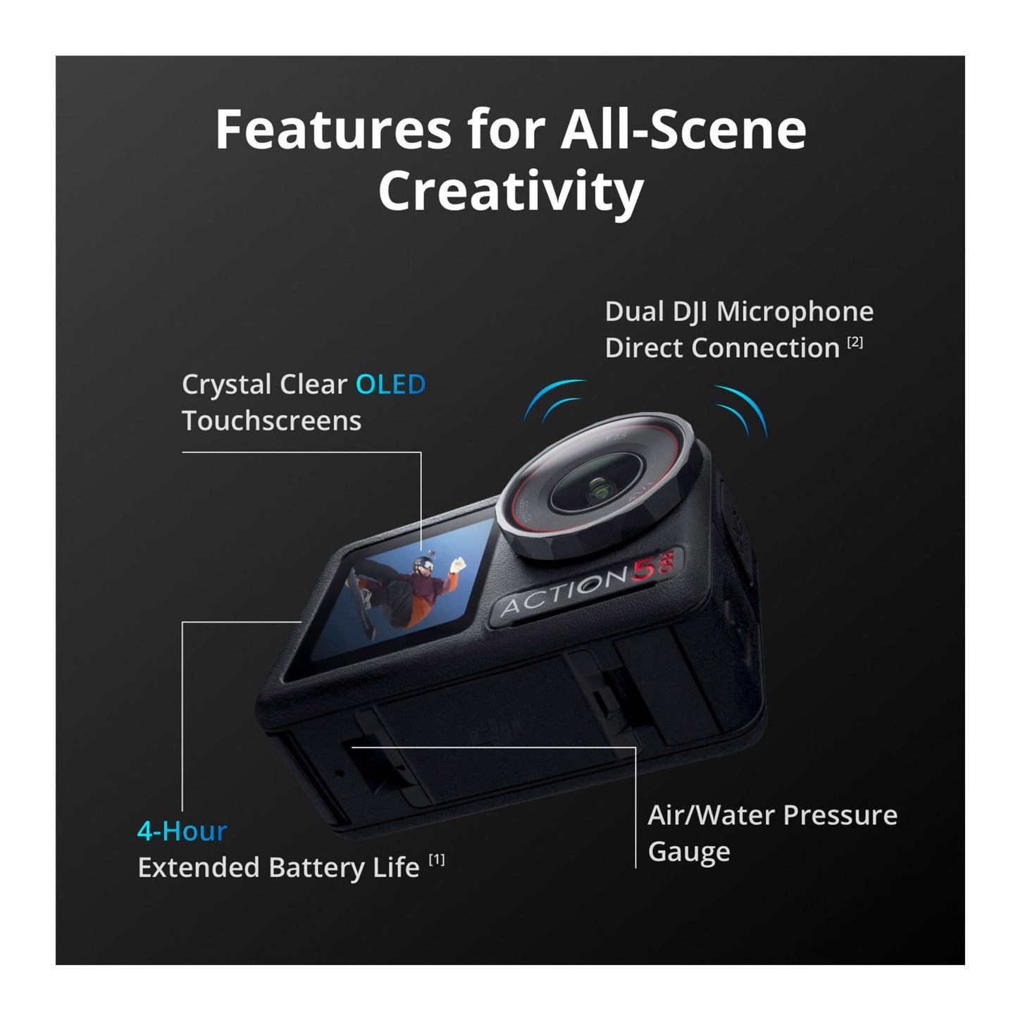 DJI Osmo Action 5 Pro Standard Combo with Deluxe Accessory Bundle