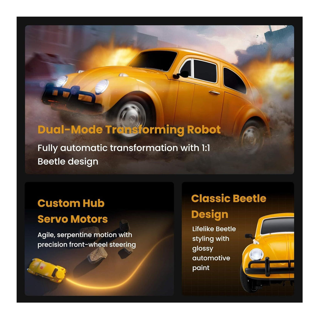 Robosen Bumblebee Flagship Transformer Robot Toy - Programmable with Voice and App Control