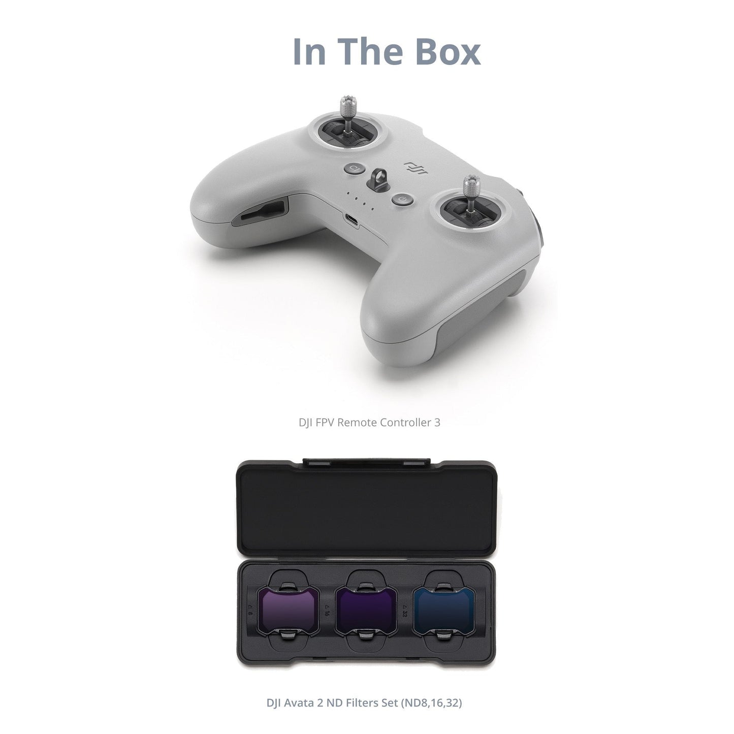 DJI FPV Remote Controller 3 with DJI Avata 2 ND Filters Set (ND8/16/32) Bundle