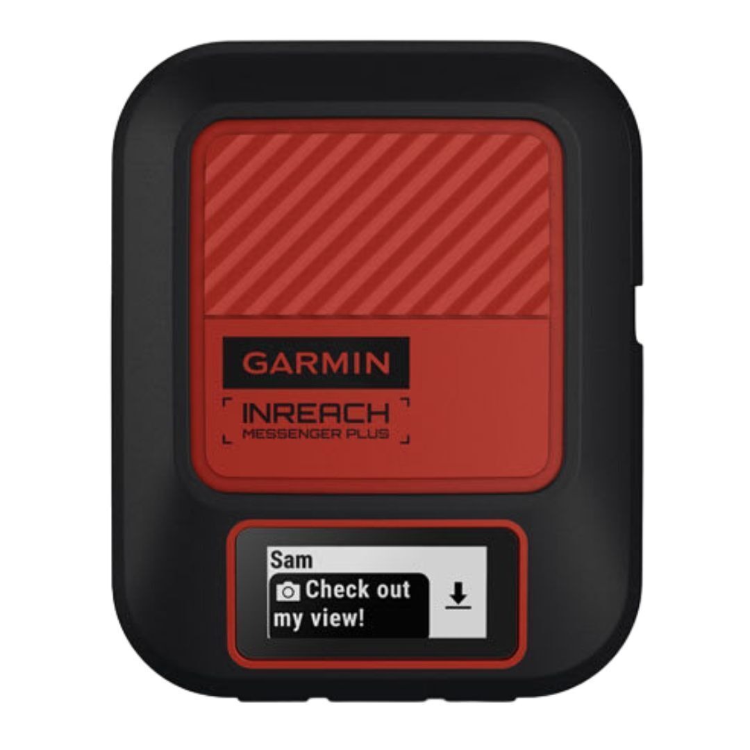 Garmin inReach Messenger Plus SOS Satellite Communicator with Tracback Routing (Black and Red)