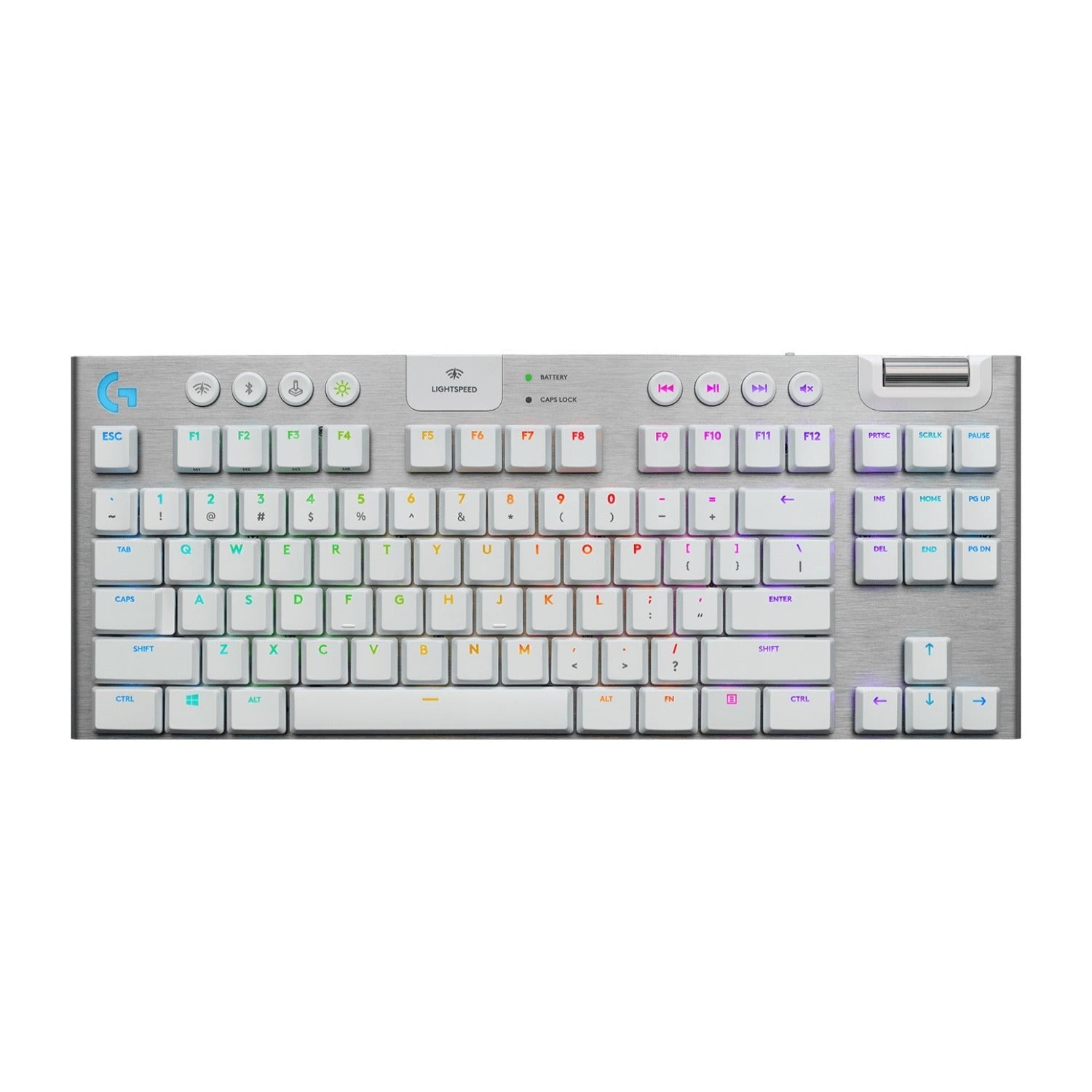 Logitech G915 TKL Tenkeyless Wireless RGB Mechanical Gaming Keyboard (White)