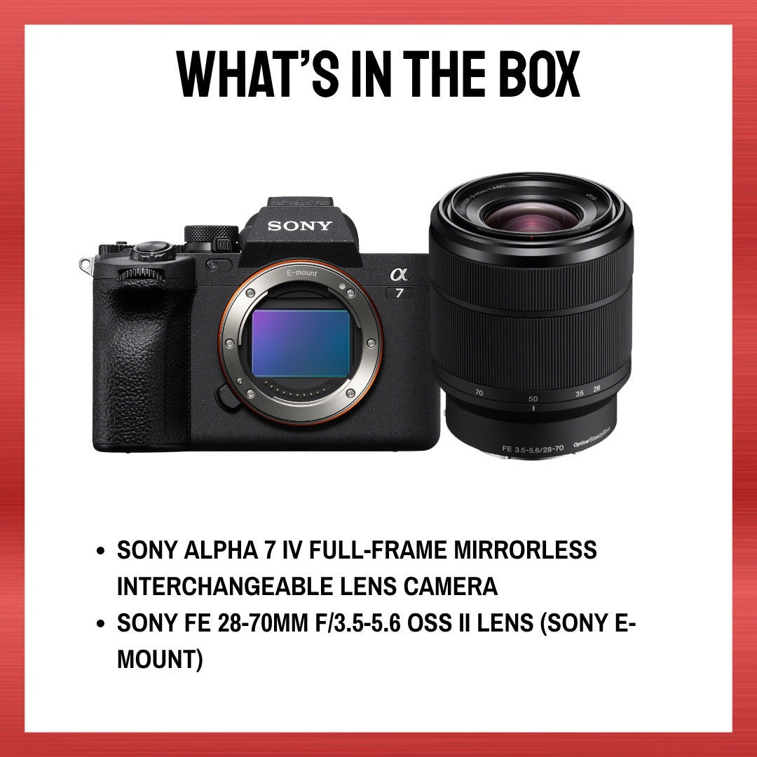 Sony Alpha 7 IV Full-frame Mirrorless Camera with 28-70mm Lens (Soft Bundle)