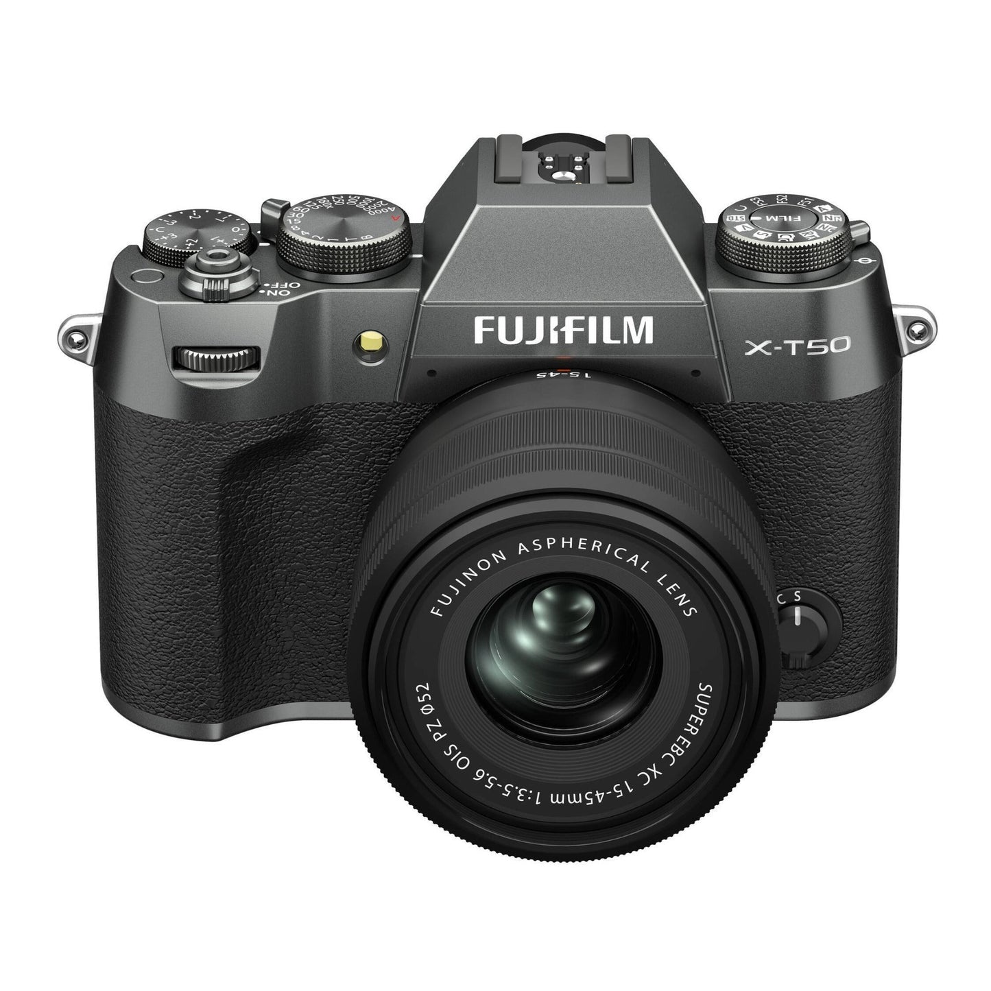FUJIFILM X-T50 Mirrorless Camera (Charcoal Silver) with XC 15-45mm f/3.5-5.6 Lens (Black)