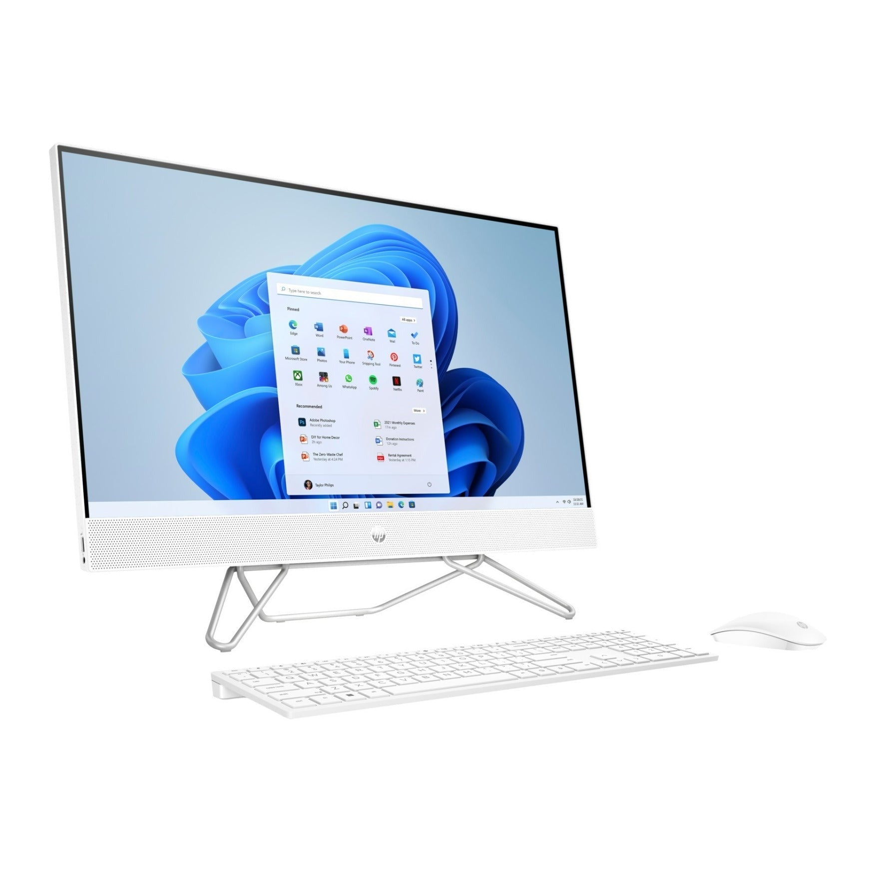HP 27" FHD Touch All-in-One PC, Intel Core i7-1255U, 32GB RAM, 1TB SSD, Windows 11, Starry White (Certified Refurbished)