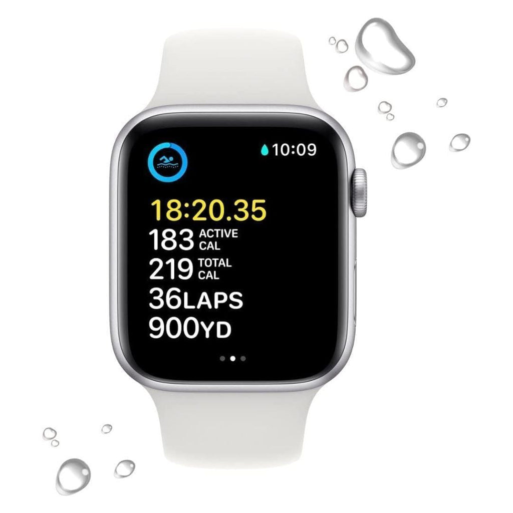 Apple Watch SE (2nd Gen) GPS + Cellular 40mm Silver Aluminum Case with White Band (Certified Refurbished)
