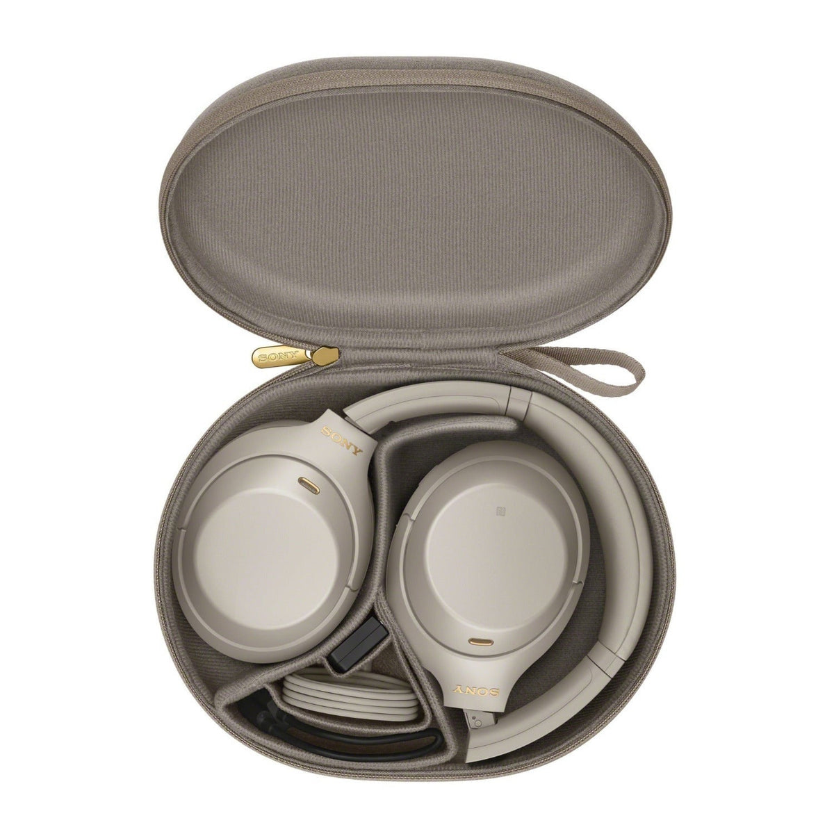 Sony WH-1000XM4 Noise Canceling Headphones (Silver) with Wireless Audio Adapter