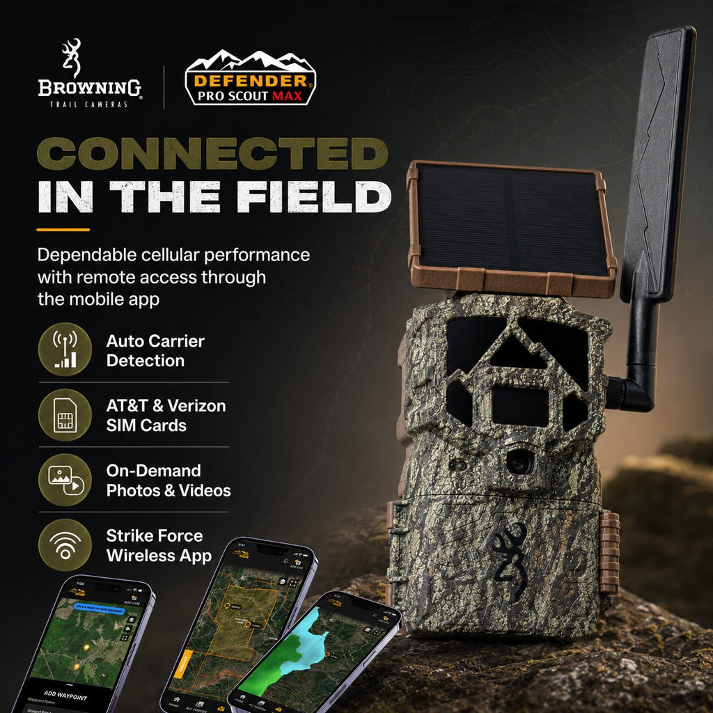 Browning Trail Camera Defender Wireless Pro Scout Max HD Solar (2-Pack) Bundle