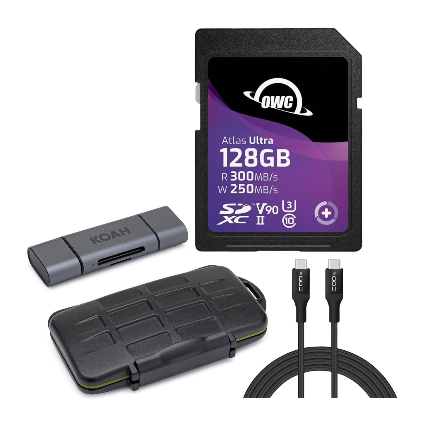 OWC 128GB Atlas Ultra UHS-II SDXC Memory Card Bundle