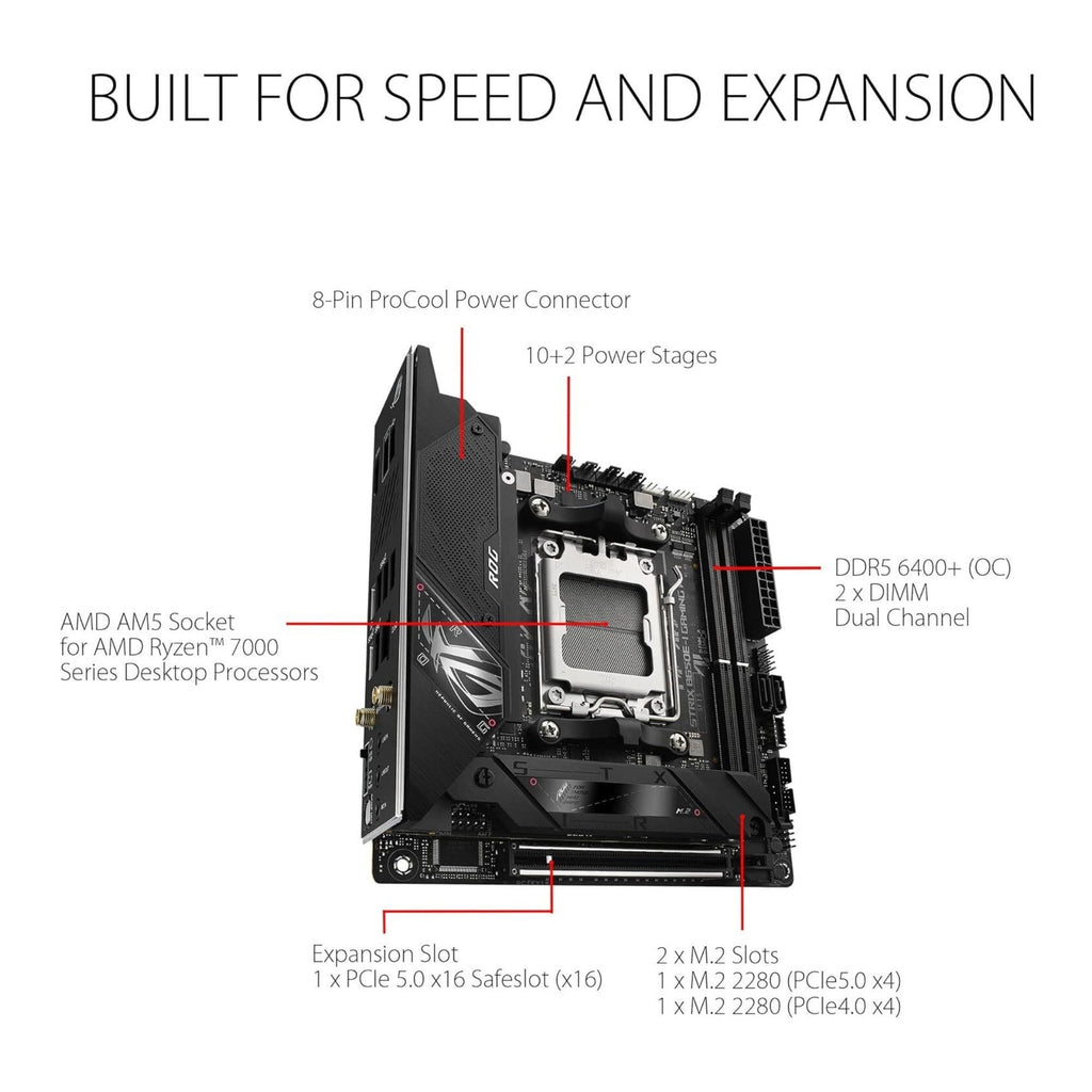 ASUS ROG Strix B650E-I AMD Socket AM5 Gaming WiFi Motherboard