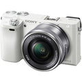 Sony Alpha a6000 24.3MP Mirrorless Digital Camera with 16-50mm Lens (White)
