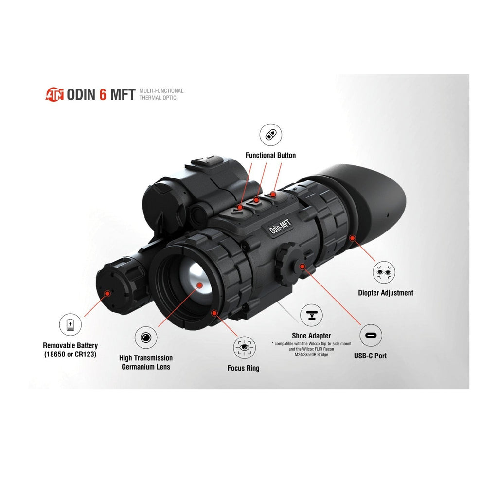 ATN Odin 6 Multi-Functional Thermal Optic with 640480 Sensor