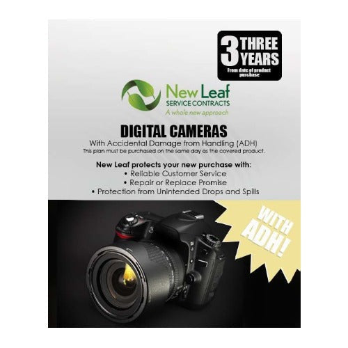 New Leaf 3-Year Digital Cameras Service Plan with ADH for Products Retailing Under $10,000