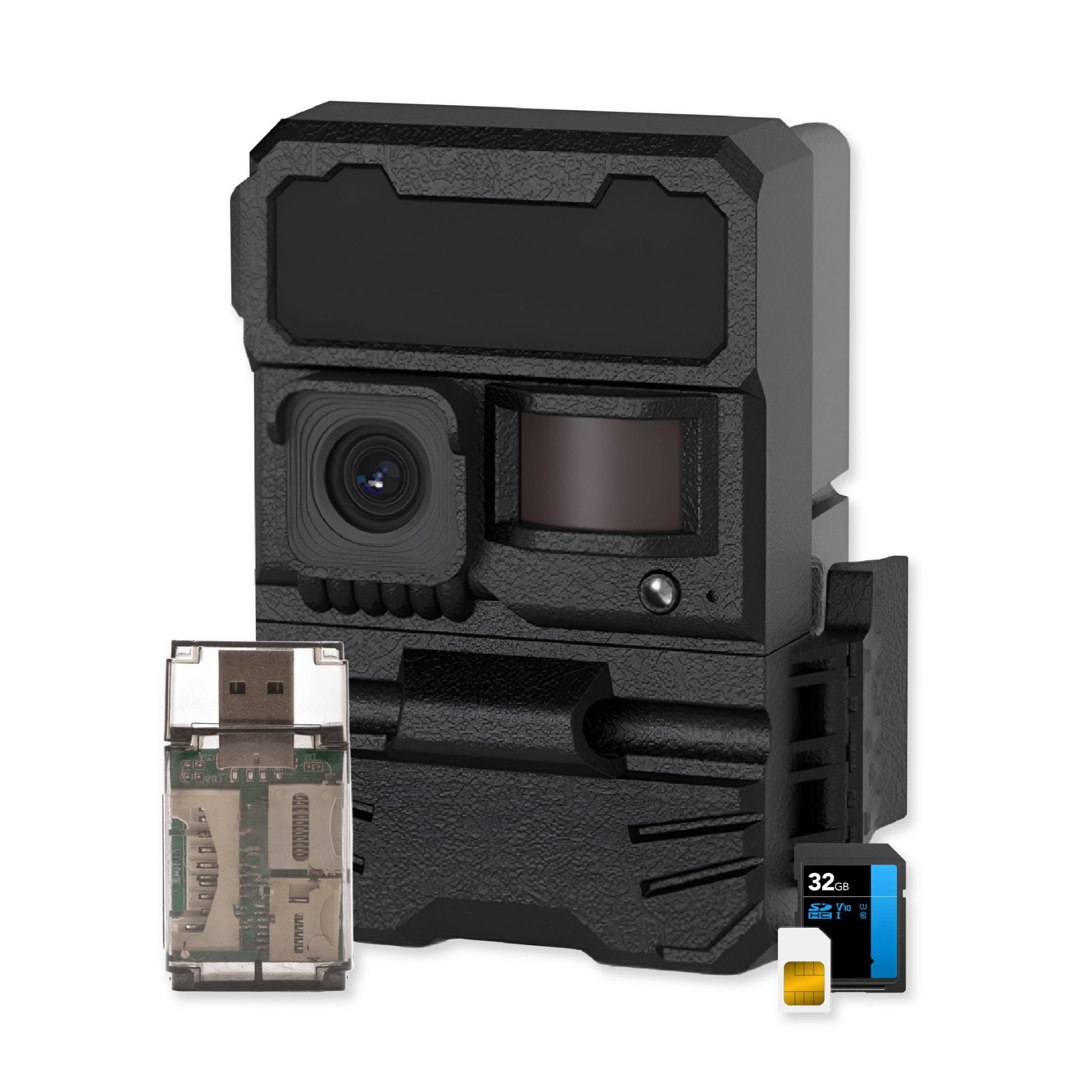 Yellowstone Y2 Black Wide Lens Trail Camera Bundle with High-Speed Card Reader, and Accessories
