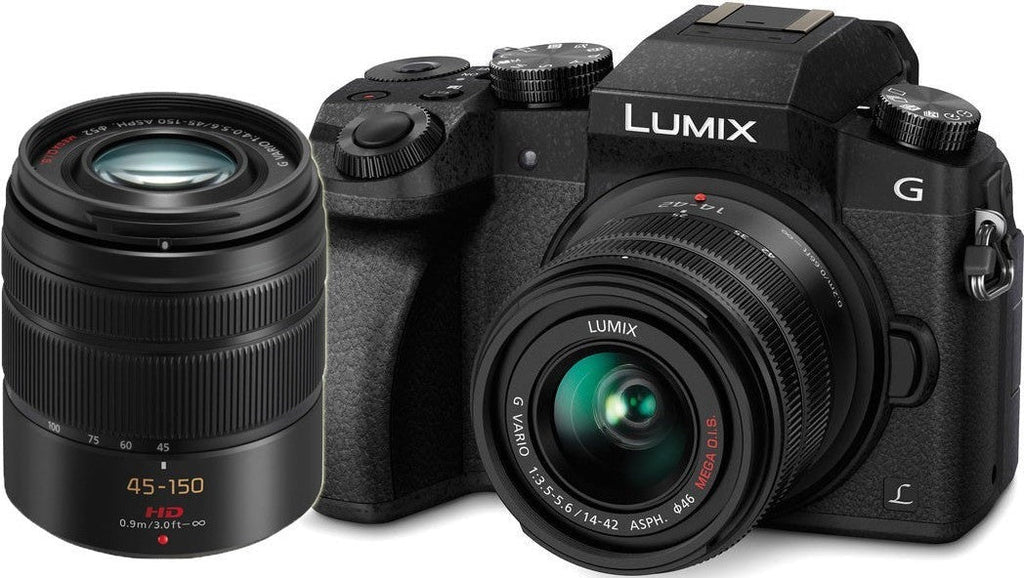 Panasonic Lumix DMC-G7 Dual Lens Kit (14–42mm, 45–150mm) (Open Box)