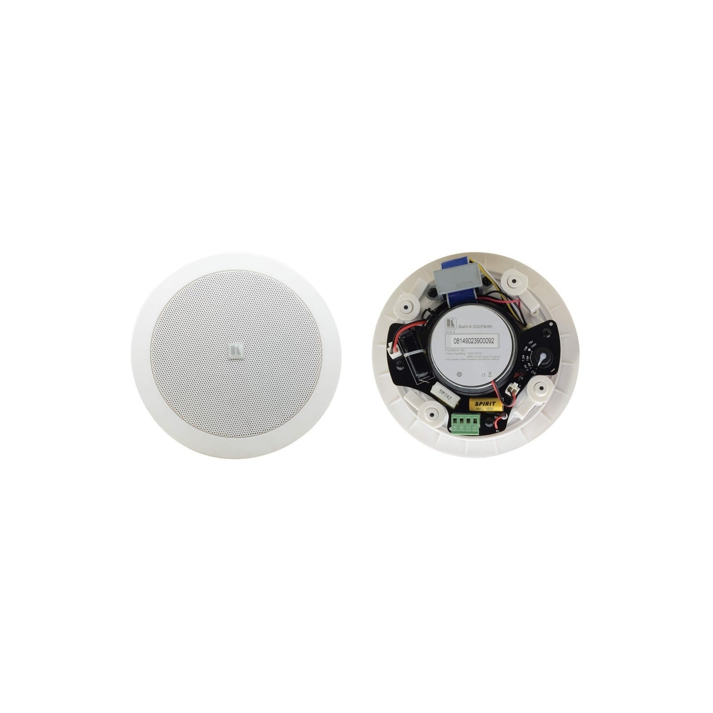Kramer 4-Inch Opened-Back 2-Way Ceiling Speakers (2-Speakers, White)