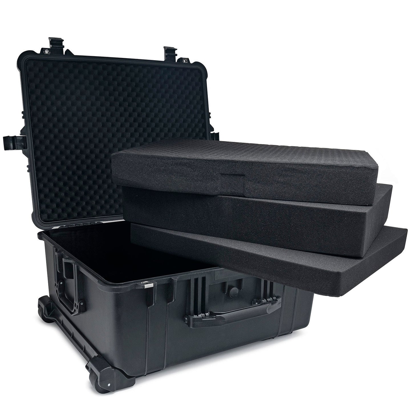 Koah Weatherproof Wheeled Hard Case with Customizable Foam (25 x 20 x 12 Inch, 2-Pack)