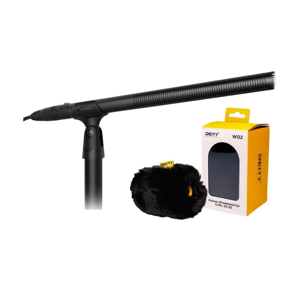 Deity S-Mic 3 Shotgun Microphone with W02 Deluxe Windshield for S-Mic 2S/3S